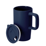 Tasse à emporter en céramique avec couvercle coulissant et mate 430 ml troisième vue