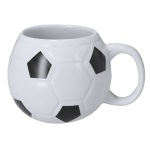 Mug en céramique en forme de ballon de football 440 ml couleur noir première vue