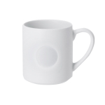 Tasse en céramique mate avec zone en relief pour marquage 350 ml couleur blanc première vue
