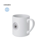 Tasse en céramique mate avec zone en relief pour marquage 350 ml