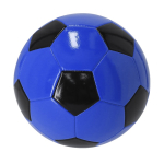 Ballon de football taille 5 en similicuir, bicolore avec pentagones couleur bleu première vue