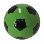 Ballon de football taille 5 en similicuir, bicolore avec pentagones couleur vert première vue