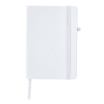 Carnet A5 à couverture en similicuir avec élastique, pages lignées couleur blanc première vue