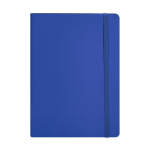 Carnet A5 ligné à couverture souple en cuir synthétique recyclé couleur bleu première vue