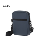 Sac bandoulière en cuir synthétique avec double fermeture éclair