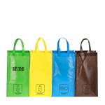 Set de sacs de recyclage avec 4 unités en non-tissé laminé vue principale