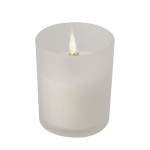 Bougie parfumée en verre avec mèche en bois et parfum vanille  troisième vue