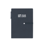 Bloc-notes A6 avec feuilles, notes autocollantes et stylo vue principale