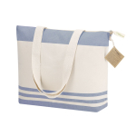 Sac bandoulière en coton recyclé avec soufflet et zip 300g/m²  troisième vue