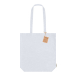 Sac en coton biologique avec soufflet et anses renforcées 270 g/m² couleur blanc première vue