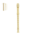 Flûte en plastique démontable en 3 parties avec housse non-tissée