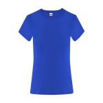 T-shirt femme en coton manches courtes 150 g/m² couleur bleu première vue