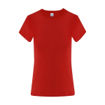 T-shirt femme en coton manches courtes 150 g/m² couleur rouge première vue