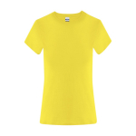 T-shirt femme en coton manches courtes 150 g/m² couleur jaune première vue