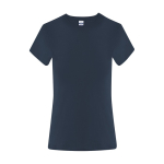 T-shirt femme en coton manches courtes 150 g/m² couleur bleu marine première vue