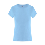 T-shirt femme en coton manches courtes 150 g/m² couleur bleu ciel première vue