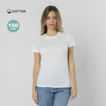 T-shirt en coton pour femme à manches courtes et col rond 150 g/m²
