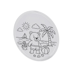 Frisbee enfant en tissu non tissé avec zone à colorier  troisième vue