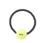 Jouet à mâcher avec balle de tennis, idéal pour chiens vue principale