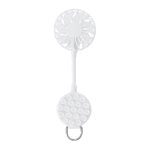 Ventilateur multiposition 360° avec ventouse pour le téléphone couleur blanc première vue