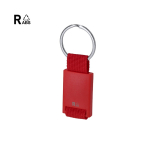 Porte-clés en polyester et plastique avec anneau métallique