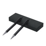 Set d’écriture avec crayon et stylo en aluminium recyclé, encre bleue couleur noir première vue