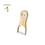 Éplucheur et décapsuleur 2 en 1 en bambou et acier inoxydable