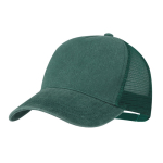 Casquette 5 panneaux effet délavé avec maille respirante ajustable couleur vert première vue