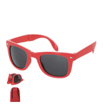 Lunettes de soleil pliables avec protection UV400 et étui couleur rouge première vue