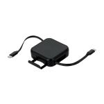 Câble Type-C rétractable pour données avec support téléphone quatrième vue