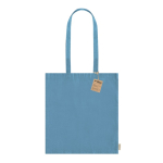 Sac en coton recyclé avec longues poignées 140 g/m2 Upcycling