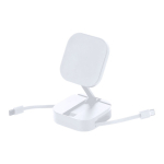 Câble de charge 2 en 1 en plastique avec support magnétique 60 W couleur blanc première vue