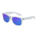 Lunettes de soleil avec protection UV 400 et verres miroir couleur bleu première vue