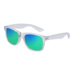 Lunettes de soleil avec protection UV 400 et verres miroir couleur vert première vue