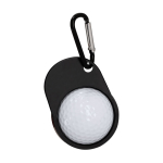 Porte-clés avec mousqueton et motif casquette de golf avec balle couleur noir première vue