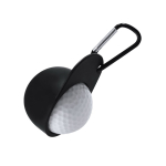 Porte-clés avec mousqueton et motif casquette de golf avec balle troisième vue