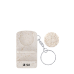 Porte-clés support en paille de blé avec jeton pour caddie vue principale