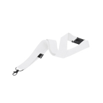 Tour de cou classique en polyester recyclé avec fermeture de sécurité couleur blanc première vue