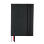 Carnet A5 à couverture rigide avec 3 marque-pages et pages lignées couleur noir première vue