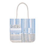 Set sac de plage, trousse et paréo assorti en coton 180 g/m² couleur bleu ciel première vue