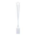 Tour de cou extensible avec porte-badge amovible et clip couleur blanc première vue
