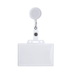 Tour de cou extensible avec porte-badge rigide et corde de 70cm couleur blanc première vue