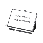 Carnet A5 avec ardoise et support en simili cuir, pages lignées cinquième vue