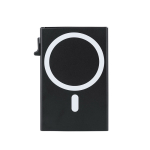 Porte-cartes en aluminium avec support magnétique et blocage RFID couleur noir première vue