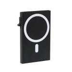 Porte-cartes en aluminium avec support magnétique et blocage RFID deuxième vue