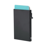 Porte-cartes en aluminium avec support magnétique et blocage RFID  troisième vue