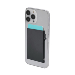 Porte-cartes en aluminium avec support magnétique et blocage RFID quatrième vue