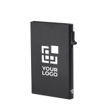 Porte-cartes en aluminium avec support magnétique et blocage RFID vue principale