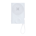 Batterie externe magnétique avec charge sans fil 10 000 mAh couleur blanc première vue