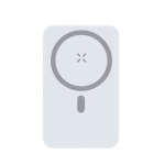 Batterie externe magnétique Magsafe avec support 10 000 mAh couleur blanc première vue